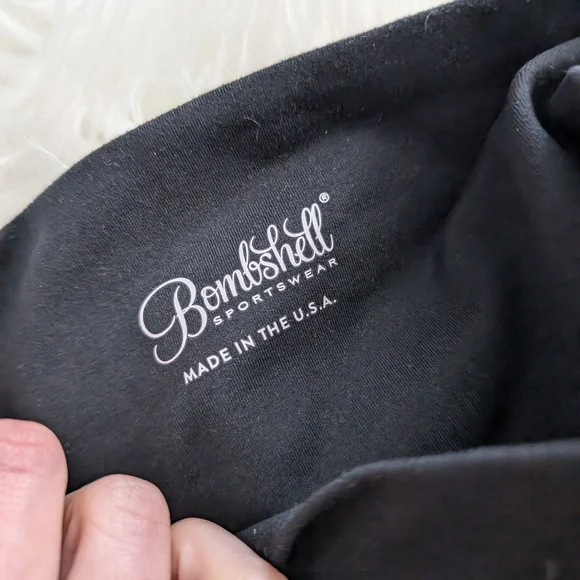 Bundle! Bombshell Sportswear Mohawk Leggings Bra Mesh Athletic Black XS S Small - Picture 9 of 10